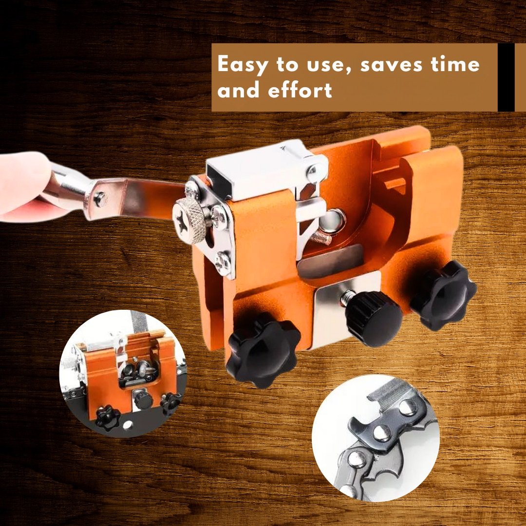 TimberBite mounted for simple manual sharpening