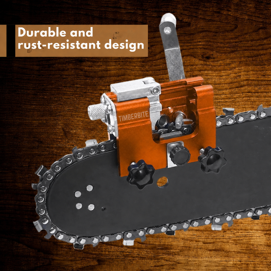 Durable metal TimberBite sharpener